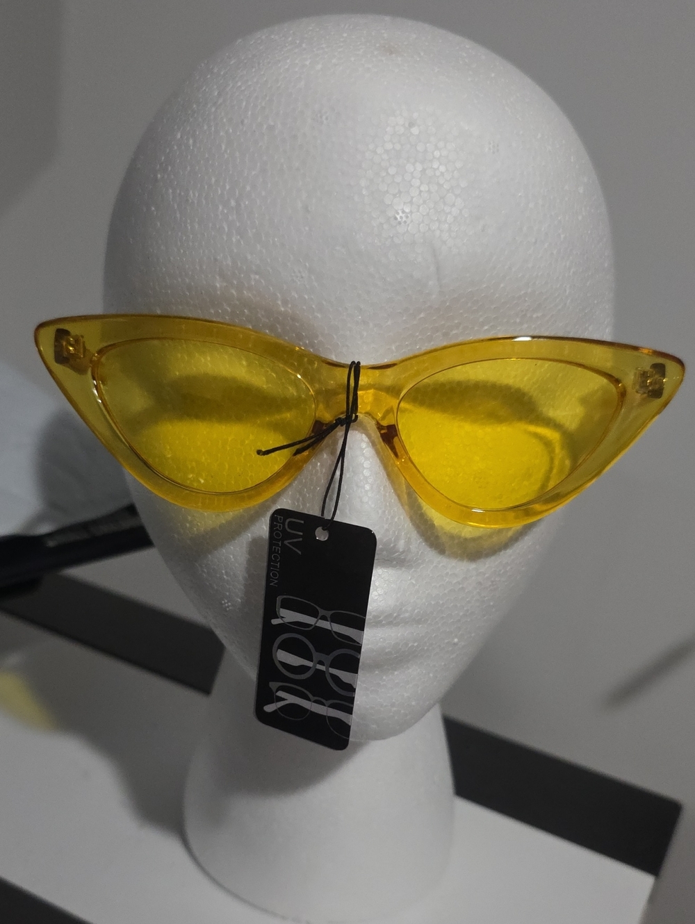 New Yellow Cat Eye Frame Sunglasses, 100% UV Protection